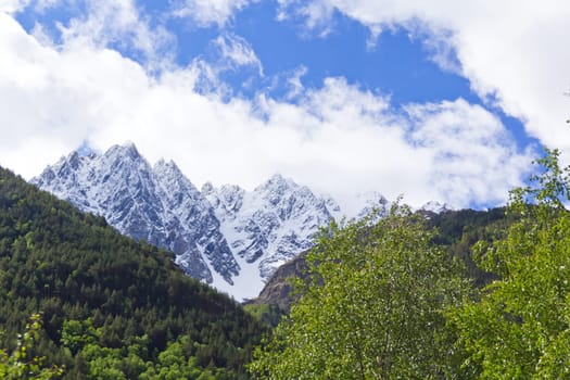 Landscape of mountains Caucasus region in Russia