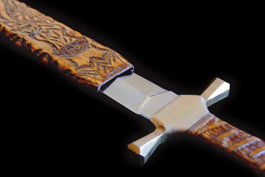 Image of cold weapon on black background