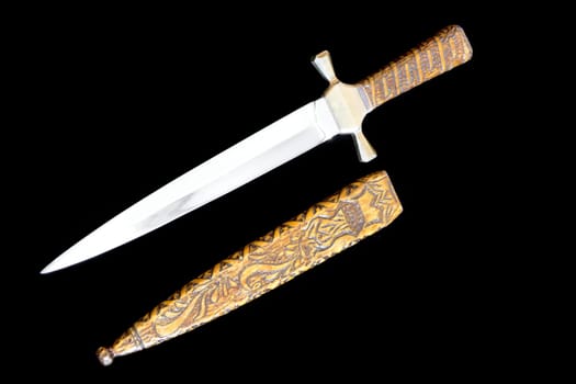 Image of cold weapon on black background