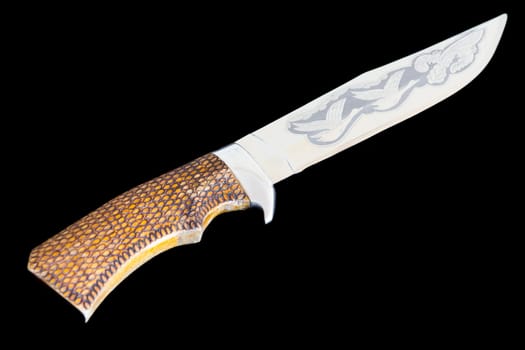 Image of cold weapon on black background