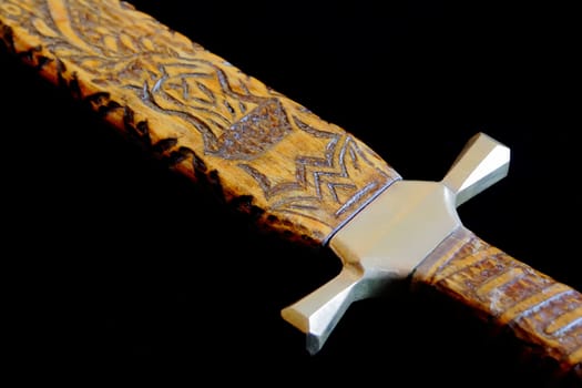 Image of cold weapon on black background