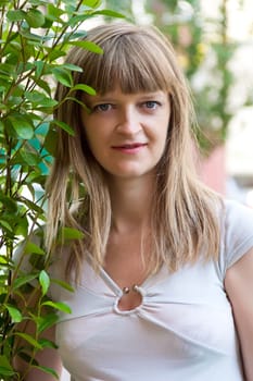 Image of beautiful blond woman with long hair