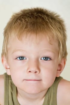 Portrait of cute boy with smile face