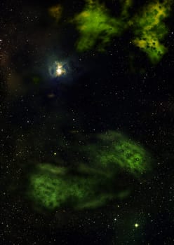 Small part of an infinite star field of space in the Universe. Elements of this image furnished by NASA .