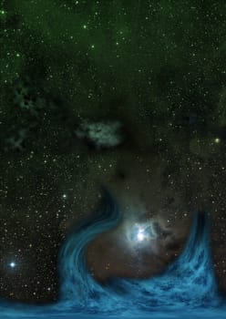 Star field in space a nebulae and a gas congestion. Elements of this image furnished by NASA .