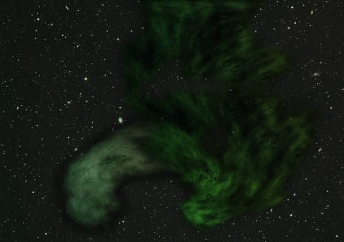 Far being shone nebula and star field against space. "Elements of this image furnished by NASA""."