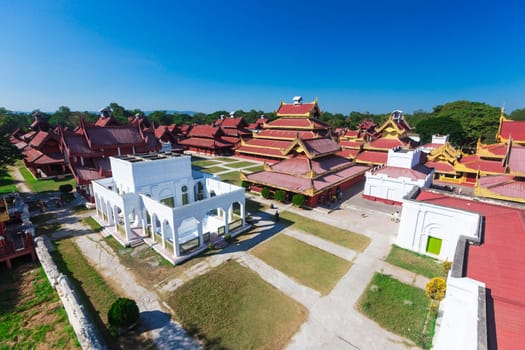 Mandalay Palace Aerial View , Myanmar landmark