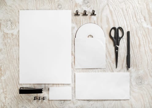 Blank template for branding identity. Top view.