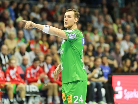 Christian O'Sullivan (SC Magdeburg) at the DKB Handball-Bundesliga-Punktspiel 2016-2017,SC Magdeburg vs Füchse Berlin