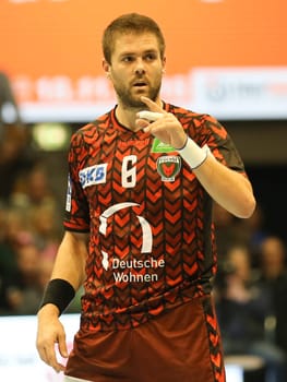 Drago Vukovic (Füchse Berlin) at the DKB Handball-Bundesliga-Punktspiel 2016-2017,SC Magdeburg vs Füchse Berlin