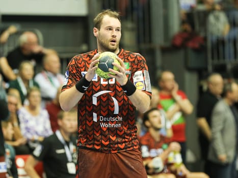 Steffen Fäth (Füchse Berlin) at the DKB Handball-Bundesliga-Punktspiel 2016-2017,SC Magdeburg vs Füchse Berlin