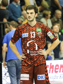 Petar Nenadic (Füchse Berlin) at the DKB Handball-Bundesliga-Punktspiel 2016-2017,SC Magdeburg vs Füchse Berlin