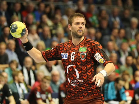 Drago Vukovic (Füchse Berlin) at the DKB Handball-Bundesliga-Punktspiel 2016-2017,SC Magdeburg vs Füchse Berlin