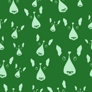 Happy dog bull terrier vector background. Seamless pattern.