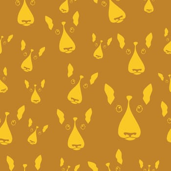 Happy dog bull terrier vector background. Seamless pattern.