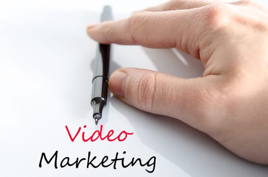 Video marketing  text concept isolated over white background