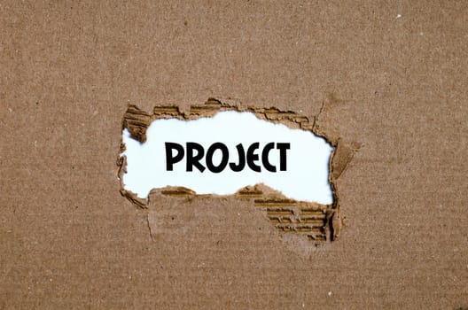 The word project appearing behind torn paper