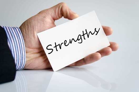 Strengths text concept isolated over white background