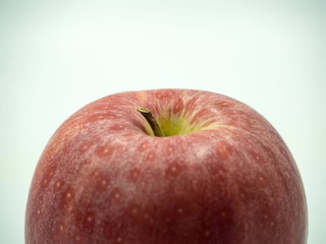 Head of red apple on white background