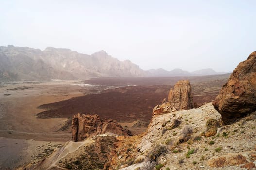 Landscape of the Teide National Park in Tenerife, Canary Islands, Spain