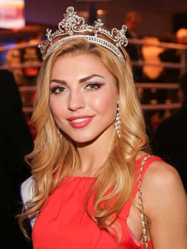 Queen of Europe 2017 Tatjana Genrich at the SES Boxgala on 04.02.2017 at the Maritim-Hotel Magdeburg