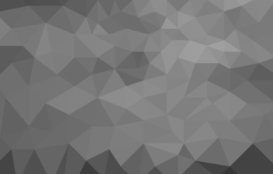 black and white abstract low poly background made of triangles