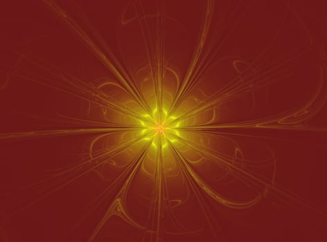 Beautiful abstract fractal flower can be used as background