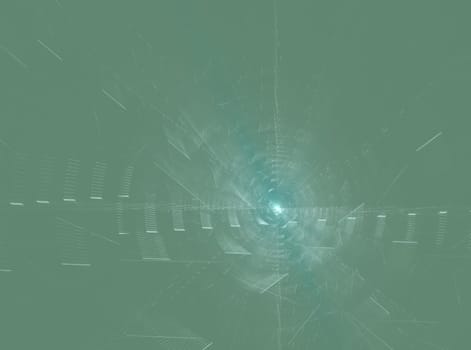 Abstract fractal element in rotational motion for background