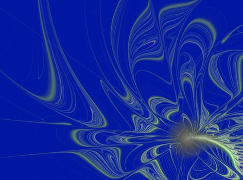 Abstract fractal design on the subject of science and technology