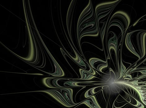 Abstract fractal design on the subject of science and technology