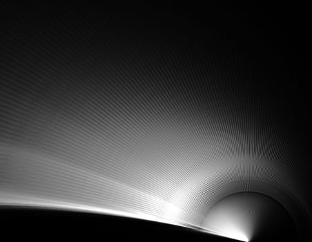 Abstract fractal element in rotational motion for background