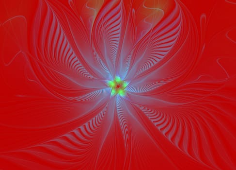 Abstract fractal design on the subject of science and technology