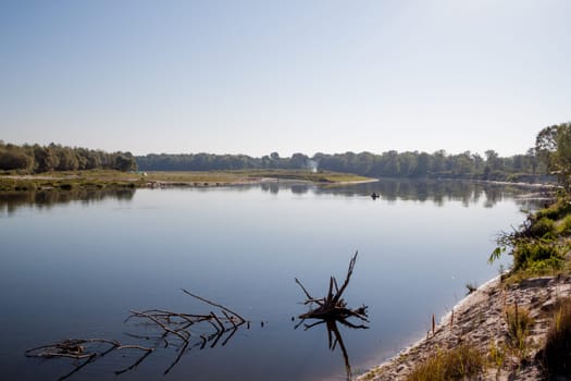 Desna river in Ukraine beautiful landscape in day time