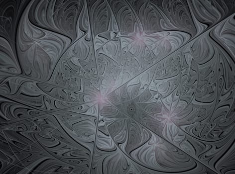 Abstract fractal design on the subject of science and technology