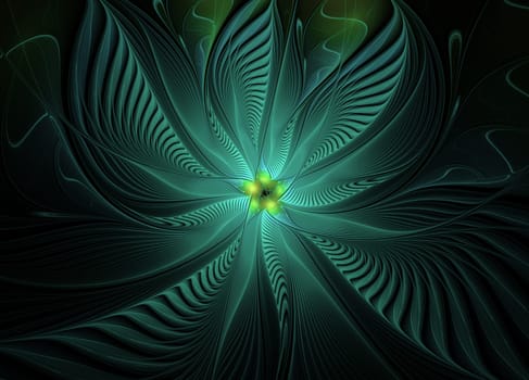 Abstract fractal design on the subject of science and technology