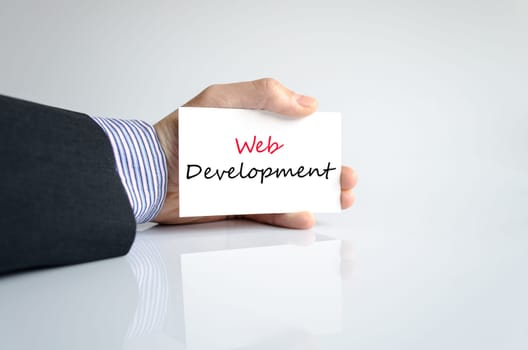Development text concept isolated over white background