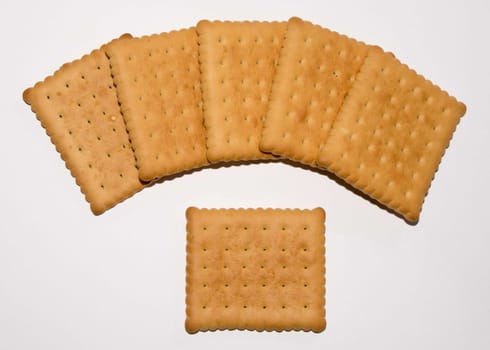 Cookies isolated on a white background. Biscuit Texture Closeup Details Isolated On White