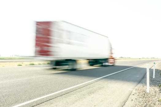 Speeding big truck