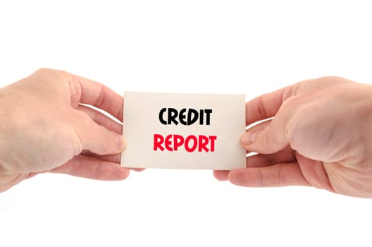 Credit report text concept isolated over white background