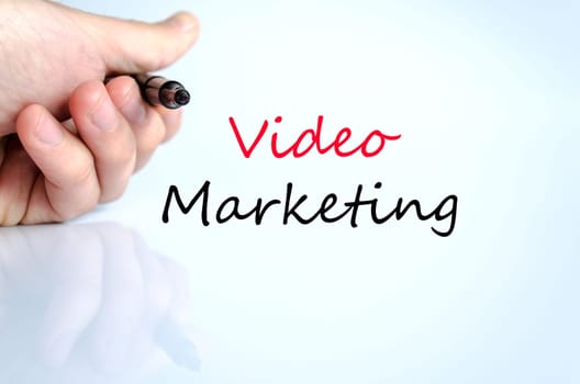 Video marketing  text concept isolated over white background