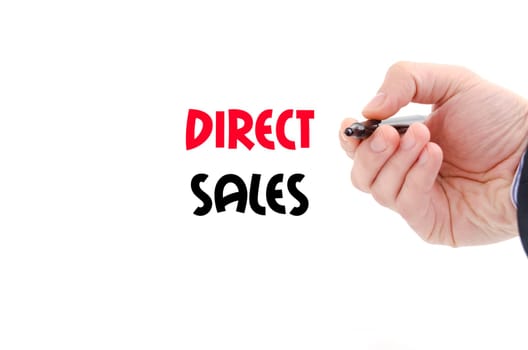 Direct sales text concept isolated over white background