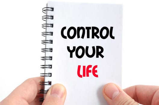 Control your life text concept isolated over white background