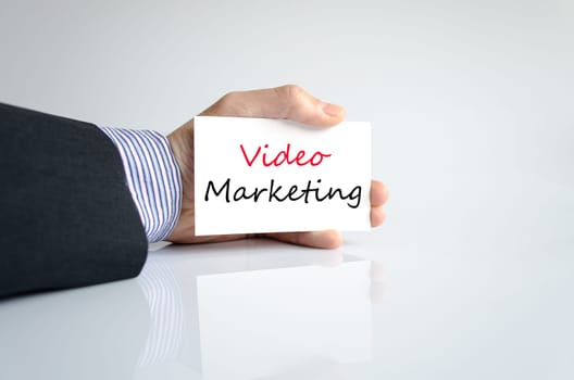 Video marketing  text concept isolated over white background