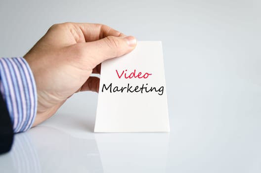 Video marketing  text concept isolated over white background