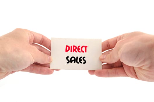 Direct sales text concept isolated over white background