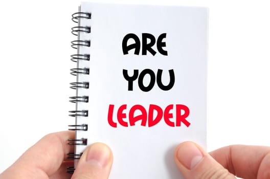 Are you leader text concept isolated over white background