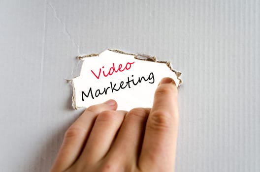 Video marketing  text concept isolated over white background
