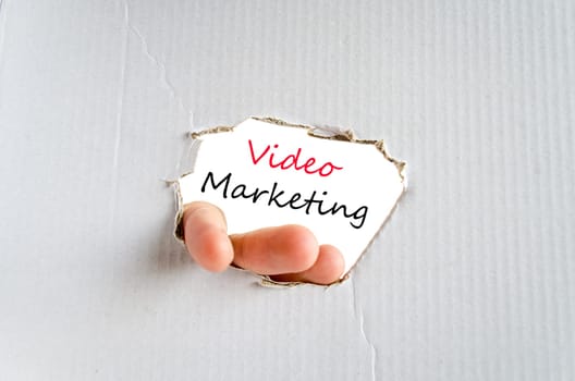 Video marketing  text concept isolated over white background