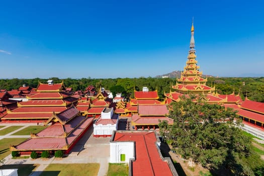 Mandalay Palace Aerial View , Myanmar landmark