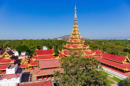 Mandalay Palace Aerial View , Myanmar landmark